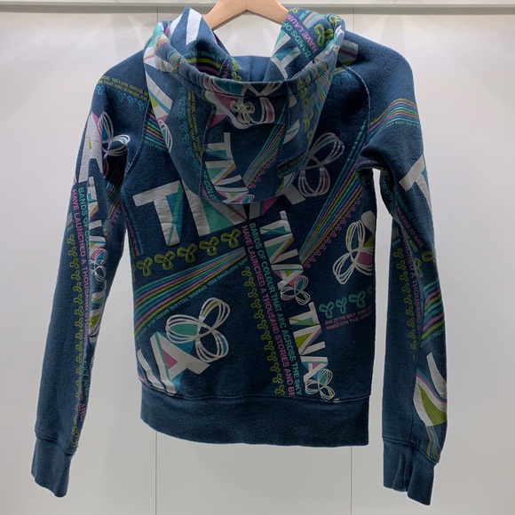 Cozy multicoloured TNA zip-up hoodie! - Picture 2 of 10